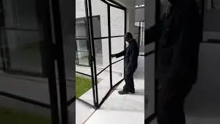 3 Panel Steel Stacking Folding Door