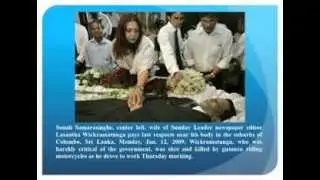 CBC News Lasantha Wickrematunge's Widow Sonali Samarasinghe Wickrematunge Part 2