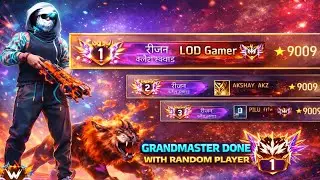 Grandmaster Rank Push with Random Player 😱 Reason Top 1 Gameplay #grandmaster #haker #freefire 