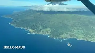 Sped Up Mokulele Flight Entire Commuter Airline Flight from Hilo, Big Island to Kahului, Maui 2023