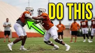 Texas OC/OL Coach Kyle Flood - Outside Zone Man Reach (Defender On the Body)