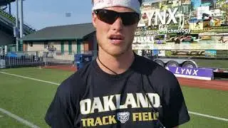 Grizz Vision with #OaklandTF Andrew Bowman after 3K Steeplechase at NCAA Championships