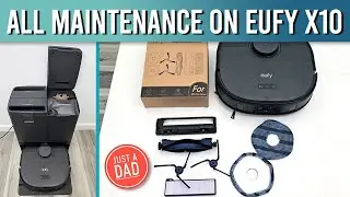eufy X10 Robot Vacuum and Mop Parts Kit and How to do ALL MAINTENANCE  with links to parts