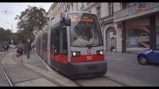 Austria, Vienna, tram 62 ride from Karlsplatz to Paulanergasse