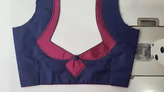 design no 1129. model patchwork blouse design || cutting and stitching || cute blouse design