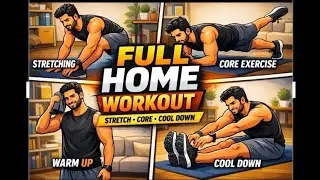 Beginner Friendly Home Workout | Warm-Up, Core & Cool Down