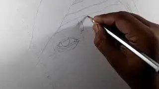 Old Man Outline Drawing Tutorial, Hyper Realistic Outline Drawing, Part-1#hyperrealisticart