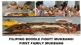 FILIPINO BOODLE FIGHT! MUKBANG! FIRST FAMILY MUKBANG! - Intan FamilyVlogs