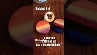 #pins #bottlecap #diy #diypins #fun #crafts #creative #lesbian #genderfluid #painting #bear #paint