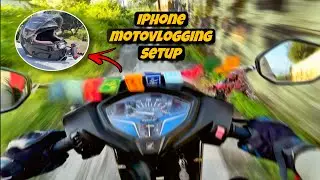 My most Affordable 😍Phone Motovlogging Setup | How to mount Mobile on Helmet | Action pro mount