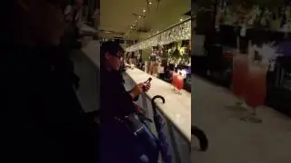 At the club