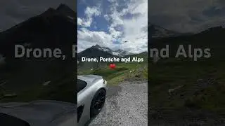 Driving and filming a Porsche with a drone in Alps #automobile #austria #mountains