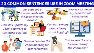 20 Essential phrases or sentences that we use in Zoom meeting part -2 || Daily English conversation