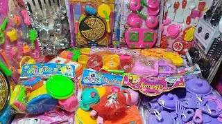 4 minutes satisfying with unboxing cute kitchen set (Lots of Accessories!) Asmr satisfying