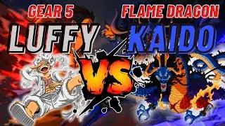 Gear 5 LUFFY vs Flame Dragon KAIDO. Manga Chapter 1043-1050.