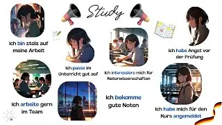 wichtige S&auml;tze zum Thema Lernen auf Deutsch T&auml;glicher Sprachgebrauch f&uuml;r Sch&uuml;ler und Studenten A1-A2