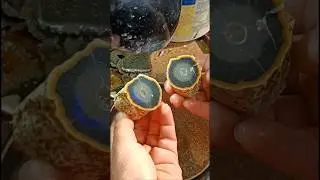 Wow, we cut this stone and the result is beautiful, black opal with its stunning patterned lines.
