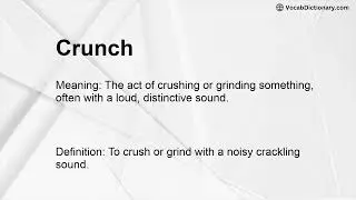 Crunch Meaning