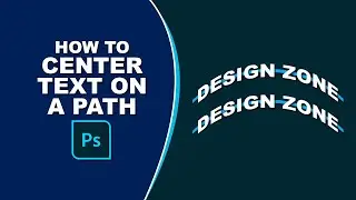 How to center text on a path in Photoshop