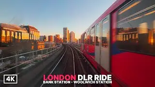 You&rsquo;ve Never Seen London Like This | Golden Hour Ride on DLR Route Bank to Woolwich | Front seat POV