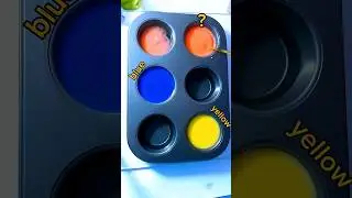 Creative Color Mixing with 💙+💛+❤️ #asmr #colormixing #satisfying