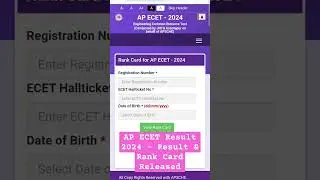 AP ECET Result 2024 &ndash; Result & Rank Card Released@GovermentJobalertsalloverIndia