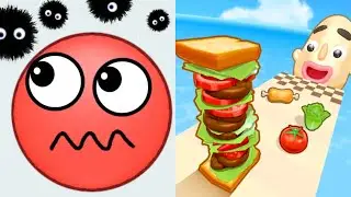 Hide Ball : Brain Teaser Games vs Sandwich Runner Live Streaming Gameplay 1