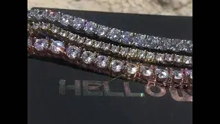 S925 Silver Tennis Necklace  On Helloice .Com