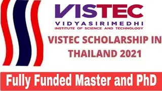 VISTEC Scholarship 2020-21 || How to get scholarship in Thailand