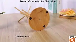 Axooms Wooden Mug & Cup Holder Stand | Space-Saving Kitchen Organizer