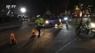 LONDON / VIP police convoy in Hyde Park