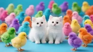 Catch Color Chicken, Cute Chicken, Duck, Rainbow Chicken, Rabbit, Cute Animals