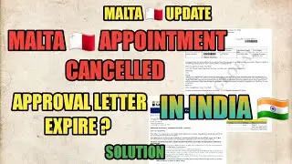 Malta Appointment Cancel |  Approval Letter Expire solution #malta_vfs_update #malta_visa #malta