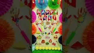Holi Decoration At Home  #shorts #shortsfeed#holidecoration #tinyshinyworld #ytshorts