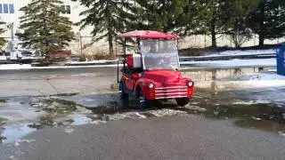 Cherry Red Club Car Golf Cart Old Truck For Sale