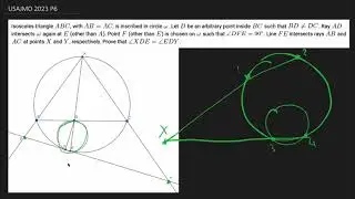 Problem 6 in 6 Minutes: USAJMO 2023 P6