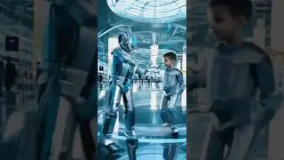 Boy Dances With Robot In Mall Of the Future! #RobotDancing #technology  #ai  #aiart