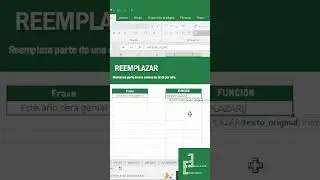 👉 📈 📊 Curso de Excel - Funciones de Texto - Funci&oacute;n REEMPLAZAR. 👌