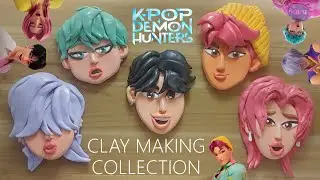 KPop Demon Hunters saja boys clay cracking making collection 케이팝 데몬 헌터스 사자보이즈 클레이로 만들기 모음