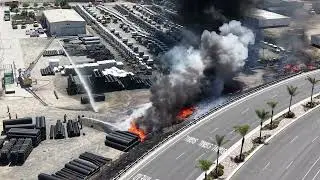 Southern California Perris Industrial Yard Fire