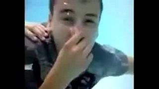 Boy who Blows Bubbles from eyes (tear ducts)  underwater