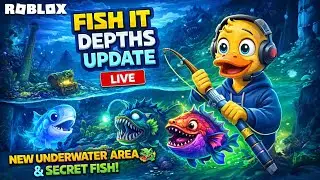 🔴 LIVE Fish It Update! #6 Crystal Depths & Leviathan Den 🐉 | Fish It Roblox #roblox