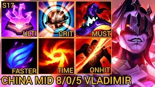 Sovereign Vladimir Top 2 National 8/0/5 - China Server Wild Rift Best High Tier New Build Season 17
