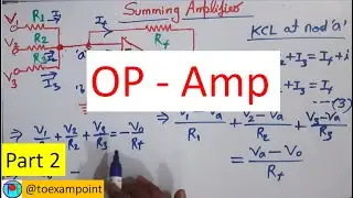 Revision UNIT 3- Part 2 | Operational Amplifier | Op - Amp | Integrator| Differentiator| Summing Amp