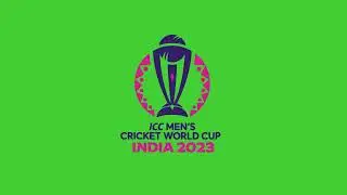 Cricket World Cup 2023 Logo Animation in Green Screen Background | FREE TO USE | HD #iccworldcup2023
