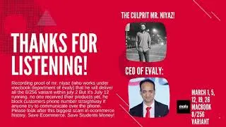 March MacBook 1, 5, 12, 19 and 26 campaign scam of Evaly | Niyaz Scandal | Evaly's Scam 2021