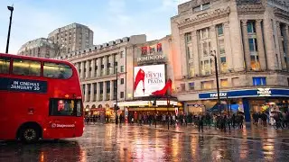 Rainy Streets London٫Slow cinematic walks in the rain