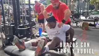 Entreno de brazos con Rubiel Mosquera y Fran Almagro a una semana del Arnold