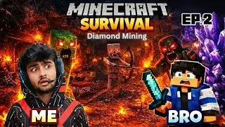 Diamond mining | Minicraft Multiplayer Survival Series -with Friend #minecraft #minecraftsurvival
