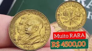MOEDA 500 R&Eacute;IS ANO 1922 J&Aacute; VALE R$ 4,5 MIL COM ESSE ERRO FAMOSO .